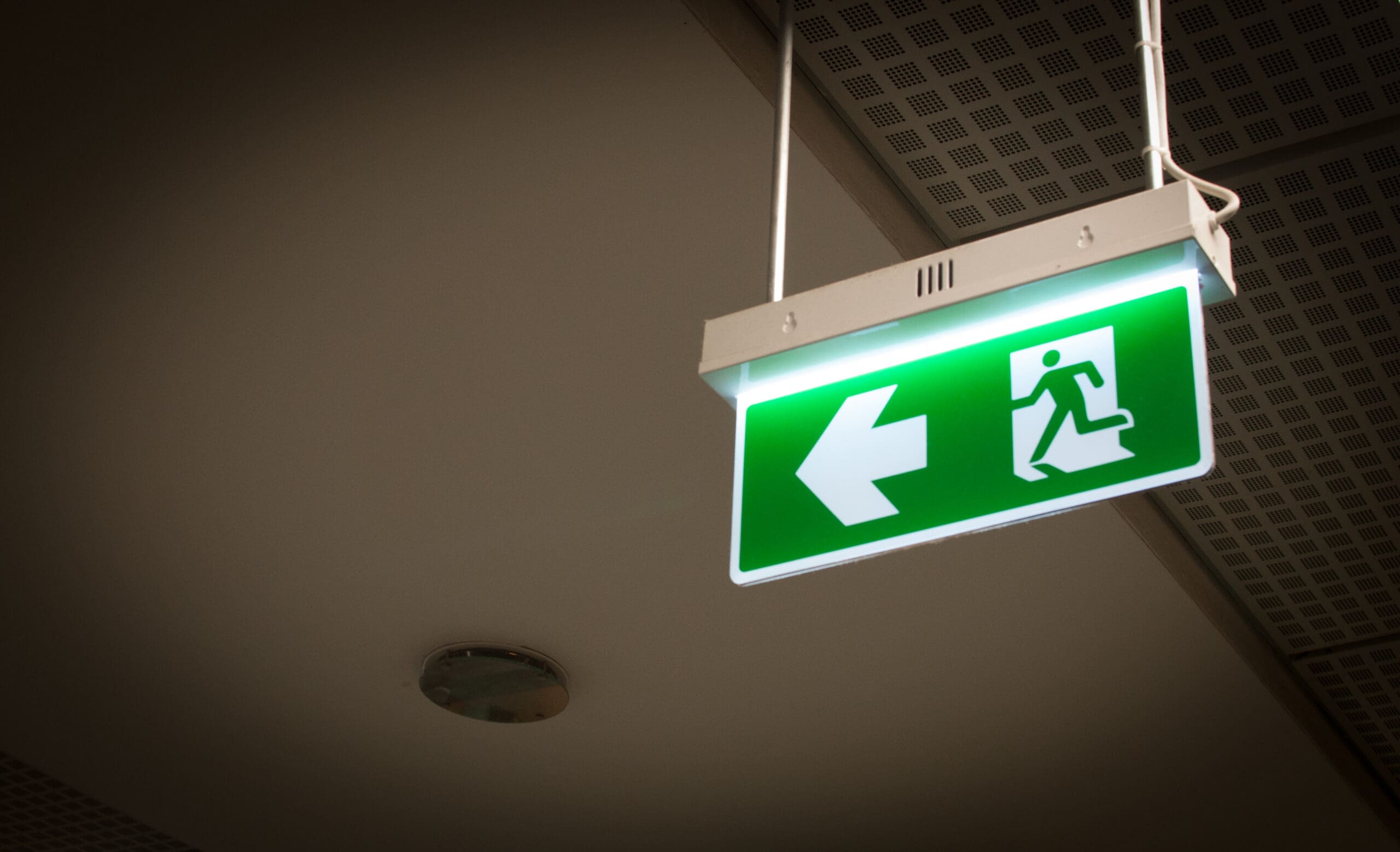 Emergency Lighting Hanging Signage